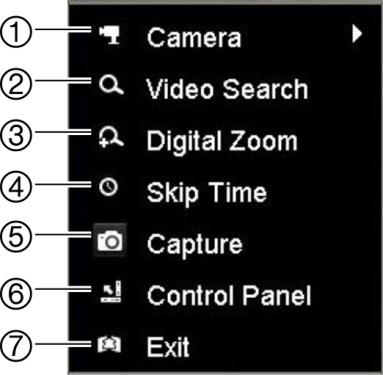 6BChapter 7: Playback functionality Item Description 7. Playback bar: This bar displays the playback recording. It indicates in color the type of recording.