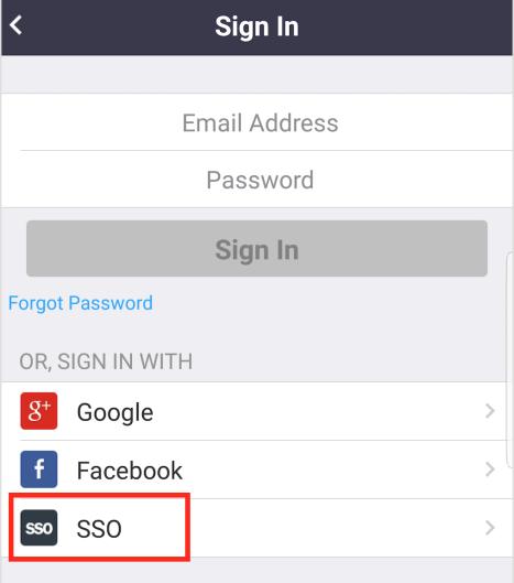 3. Click on the Sign in with SSO option as highlighted