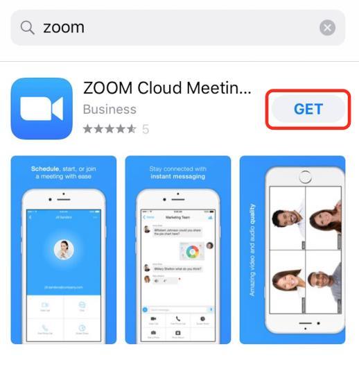 Zoom Cloud Meeting and install the