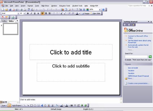 Microsoft PowerPoint and Digital Photos This exercise will give you a basic understanding of Microsoft PowerPoint presentation software.