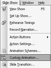 Custom Animation - You can have even more control over the way your animations occur on-screen - Choose