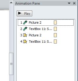 To Open the Animation Pane: 1. From the Animations tab, click the Animation Pane command. Opening the Animation Pane 2.