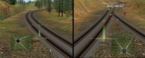 The left picture is looking westbound and down a 2% grade.