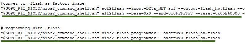 4.3 Flash Programming with Users Design Users can program the flash memory device so that a custom design loads from flash memory into the FPGA on power up.