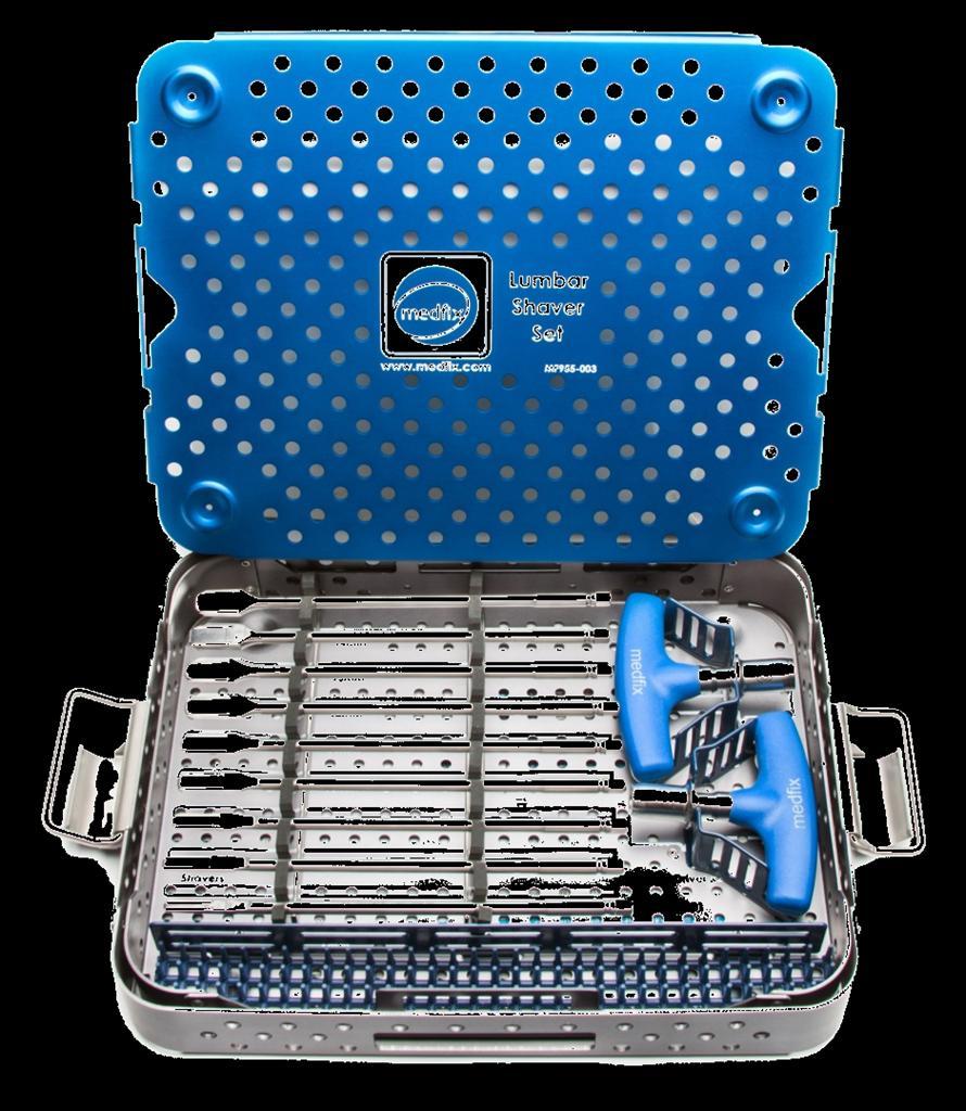 Lumbar Solutions This Modular Lumbar Shaver set is used for all lumbar spinal procedures where removal of the disc material is necessary.