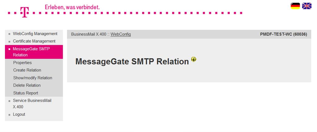 SMTP MTA In this main menu item you may manage all database entries related to your SMTP MTA account.
