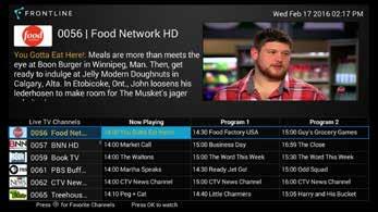 5.3 Navigating channels via TV guide Click