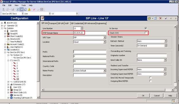 5.5. Administer SIP Line From the configuration tree in the left pane, right-click on Line, now select New SIP Line from the pop-up list to add a new SIP line.