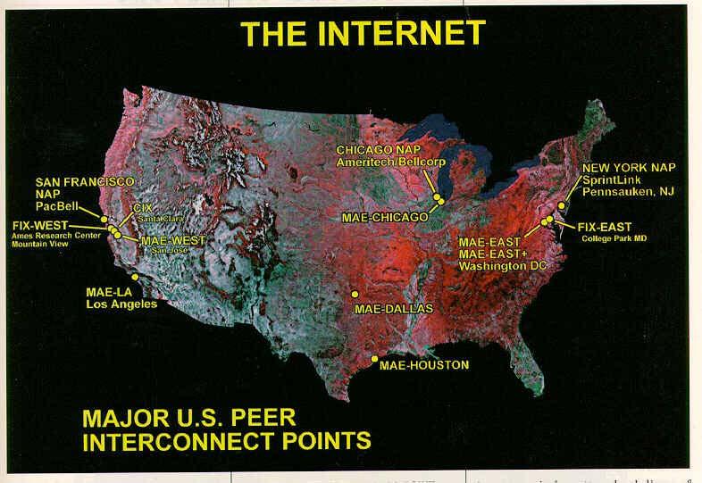 Internet Interconnect Points Tier 1 ISPs US Backbone Providers