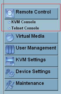 IP-1000M User Manual 36 5. Menu Options 5.1 Remote Control The Remote Console is the redirected screen, keyboard and mouse of the remote host system that IP-1000M controls.