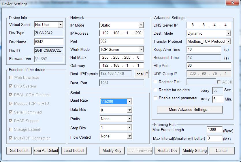 function. 6.4 Parameter Configuration Double-click on a single line to edit the device parameters.