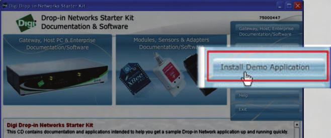 1. Start the Drop-in Network Install and run the demo application The Starter Kit includes a demo application to be installed and run on the