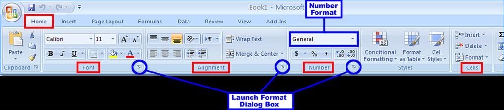 Insert Data into a cell Formatting Data Select a Cell by placing the cursor in the Cell Type data into the Formula Bar at the top of the Excel Window OR into the Cell directly Data can be - Number,
