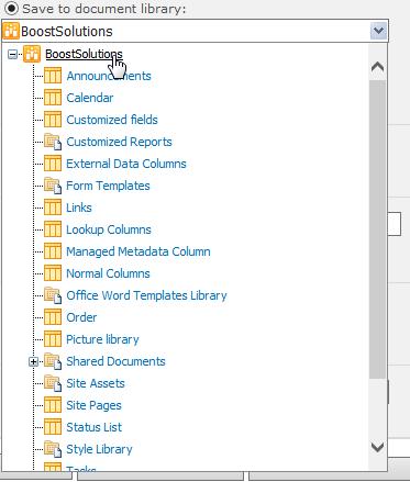 Document Maker 1.0 User Guide Page 22 Use the Create a folder to save documents option to save the documents into an automatically created folder and specify a column name as the folder name. j.