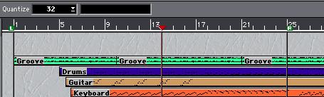 - 13 - The right part of the Arrange window is called the Part Display. The Left Locator The Song Position Time runs from left to right, as the ruler indicates.