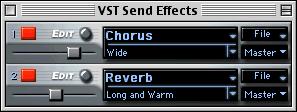 - 160 - Applying Effects There are two basic types of effects in Cubasis VST; insert effects (applied separately to each channel, by using the channel inserts in the VST Channel Mixer) and send