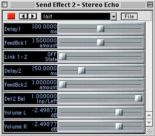 To open the effect control panel for a send effect, click the Edit button in the VST Send Effects window.