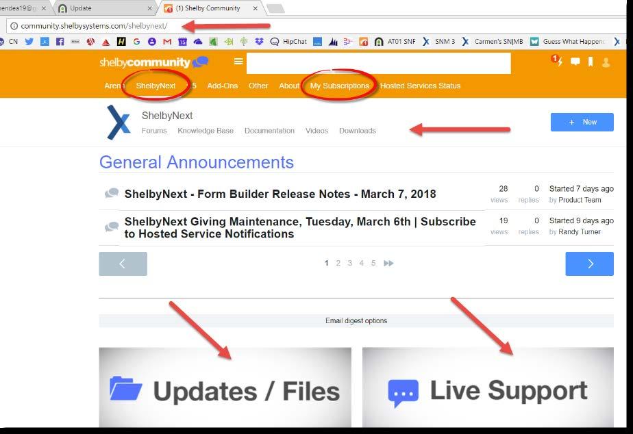 General Announcements Documentation Knowledge Base Forums Live On-Line