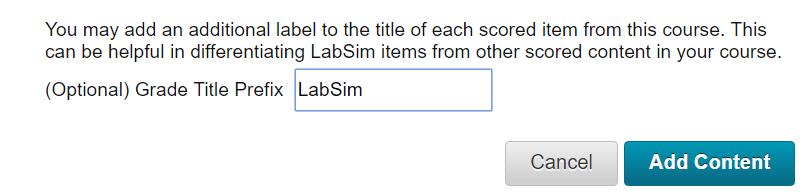 Specific Starting Section If you choose to create a link to a specific section in a LabSim course, inside the Grading section, you can limit the grades from that section that are transferred to the