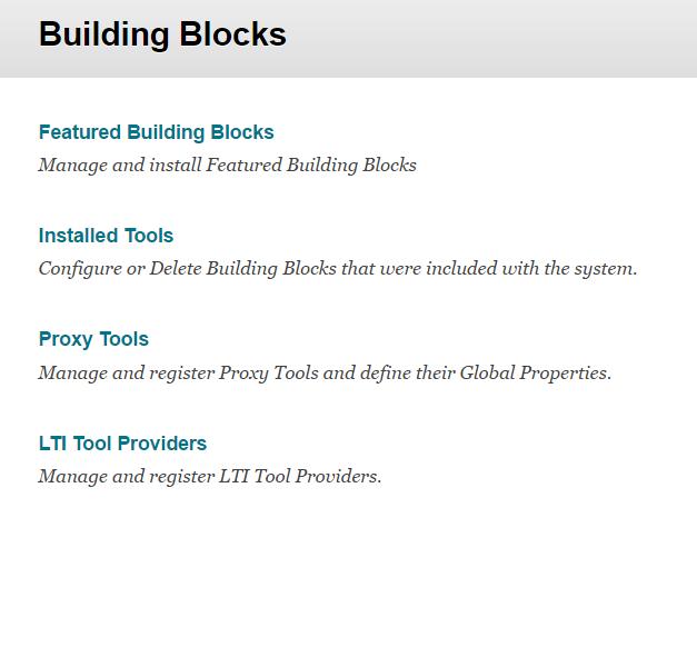 Building Blocks section and click on
