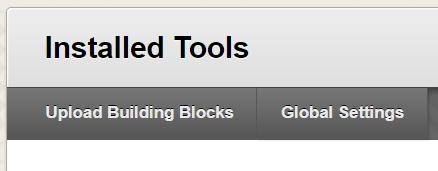 5 On the Installed Tools screen, you will see a list of tools and Building Blocks