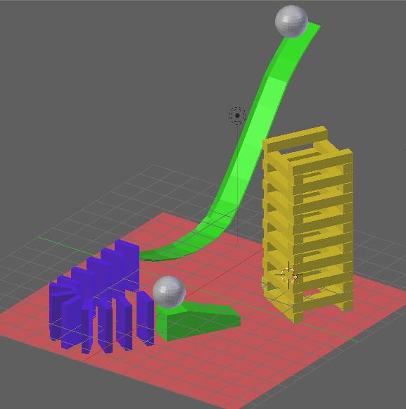 Note: If you want to create more than 250 frame, you will need to go to the Scene property buttons and increase the Rigid Body Cache end frame.