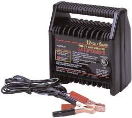 Clamp-on Style 12V Charger Fully Automatic This unit constantly monitors 12 volt/6 Amp charge status, shuts down when charging is complete, and gives