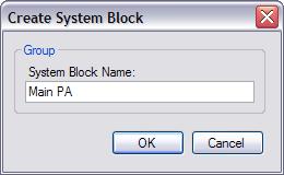 Using System Block Groups When building larger projects it is quite common to want to have separate control panels for different parts of the system.