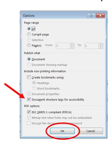 To create a PDF file, select File then Save as then navigate to the location where you wish to save the file.