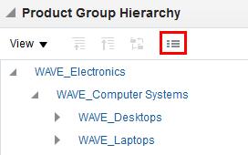 Creating the Product Group Hierarchy If you are manually creating the product group hierarchy in the UI, create the remaining product groups under the root product, using the following steps: 1.
