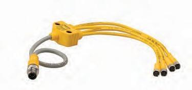 picofast 4 - Branch Molded Junctions, Standard Wiring Combine 4 Sensors into One Cable Tough Polyurethane Construction For 3-wire DC Sensors or Switches Application Specifications Wiring Diagram