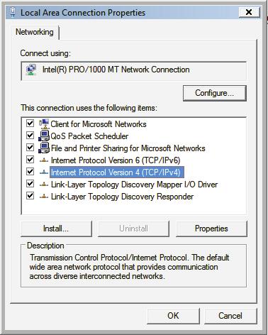 2-2-4Windows Vista IP address setup: 1. Click the 'Start' button, then click 'control panel'. Click View Network Status and Tasks, and then click Manage Network Connections.