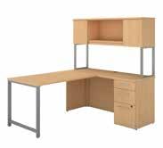 12"H Realize Open Leg 60W x 30D Table Desk with 42W Return and 3 Drawer Mobile Pedestal 400S130XX List Price - $1,735.00 59.61"W x 71.22"D x 29.