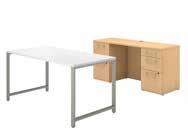 83"H, SG, WH 60W x 22D Desk with 48W Return, Hutch and (2) Pedestals 400S128XX List Price - $2,875.00 59.61"W x 69.23"D x 65.