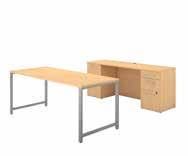 12"H 72W x 24D Table Desk with Hutch and 3 Drawer Mobile Pedestal 400S175XX List Price - $2,159.00 71.02"W x 23.35"D x 65.