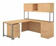 83"H, SG, WH 72W x 30D Table Desk with Credenza and 3 Drawer Mobile Pedestal 400S170XX List Price - $2,115.00 71.02"W x 94.96"D x 29.