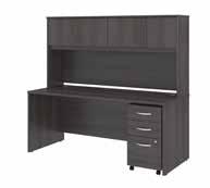 84"H 60W x 36D Bow Front Desk, Credenza and File Storage STC010XX List Price - $1,988.00 59.45"W x 95.41"D x 29.