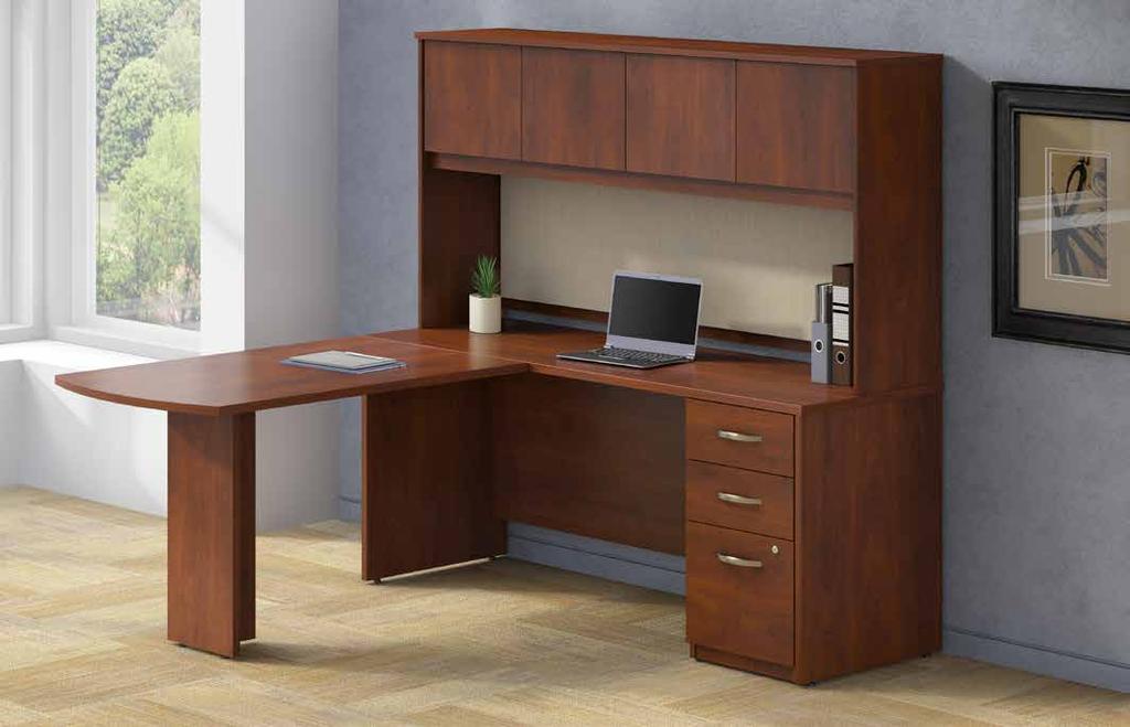 SRE137HCSU 72W Desk Shell 72W x 24D Desk Shell with 3/4 Pedestal SRE180XXSU List Price - $876.00 71.02"W x 23.35"D x 29.