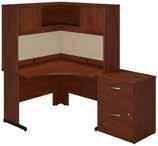 76"H 48W x 48D C-Leg Corner Desk with 36W Desks, 2 and 3 Drawer Pedestals SRE210XXSU List Price - $2,244.
