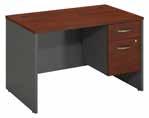 48W 60W Series C 48W x 30D Desk Shell with 3/4 Pedestal SRC067XXSU List Price - $805.00 47.68"W x 29.37"D x 29.