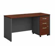 88"H Available in: HC, MA, MR, NC 60W x 24D Credenza Shell Desk with Hutch and 3 Drawer Mobile Pedestal SRC014XXSU List Price - $1,553.00 59.45"W x 23.