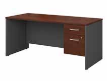 85"H Available in: HC, LO, MA, MR, NC, WO 60W Left Hand Bow Front U Shaped Desk with 3 Drawer Mobile Pedestal SRC090XXSU List Price - $1,667.00 59.45"W x 101.