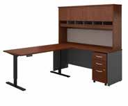 85"H Available in: HC, MR, NC 60W Height Adjustable Standing Desk, Credenza and Storage SRC106XXSU List Price - $2,610.
