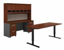 00"H Available in: HC, MR, NC 72W Desk with 48W Height Adjustable Return, Hutch and Storage SRC109XXSU List Price -