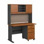 78"H 48W Desk, Hutch and 3 Drawer Mobile Pedestal SRA049XXSU List Price - $1,572.00 47.52"W x 26.