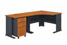 29"H Available in PE, SL, HC Corner Desk with 3 Drawer Mobile Pedestal SRA035XXSU List Price - $1,027.