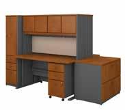 17"D x 29.80"H Corner Desk with Hutch and 3 Drawer Mobile Pedestal SRA040XXSU List Price - $1,995.00 51.