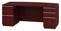 72W 72W Bow Front Double Pedestal Desk 50DBF72CSK List Price - $1,922.00 71.10"W x 36.06"D x 28.