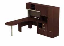 76"H 72W x 30D Left Hand L Desk with (2) 3 Drawer Pedestals, Hutch and Bookcase (shown above) QUA011CSL List Price - $3,471.00 100.52"W x 71.34"D x 66.
