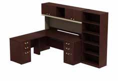 91"H Right Hand Peninsula L Desk with Hutch and Piler Filer QUA005CSR List Price - $3,249.00 76.46"W x 89.69"D x 66.